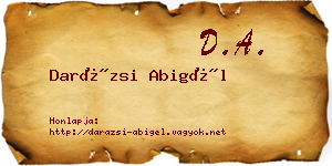 Darázsi Abigél névjegykártya